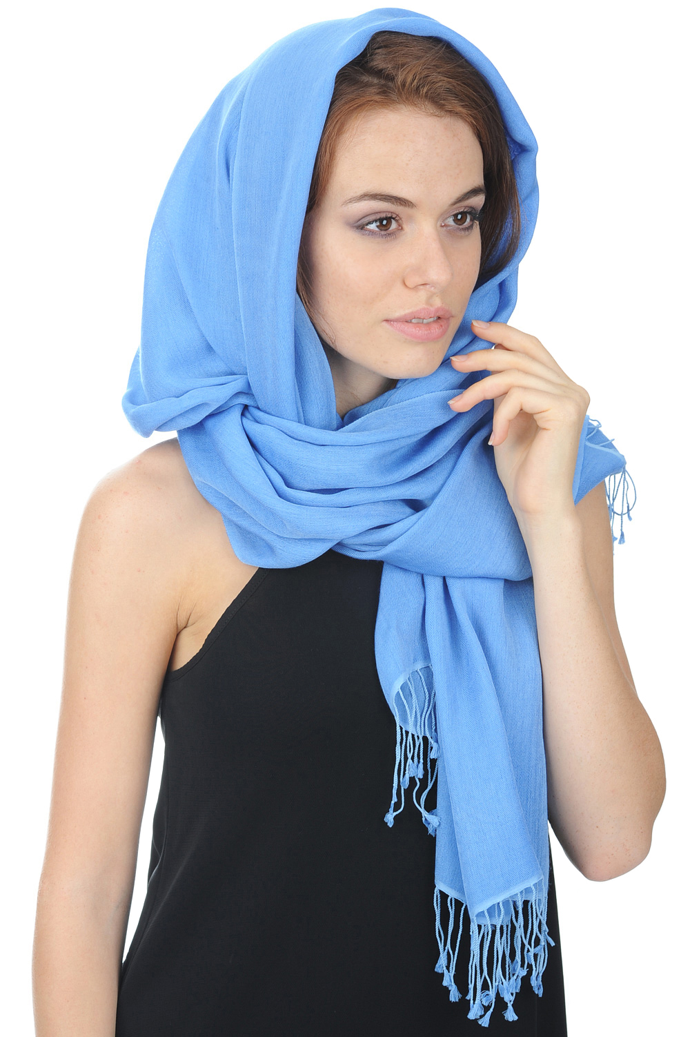 Cashmere & Silk accessories shawls platine marina 204 cm x 92 cm